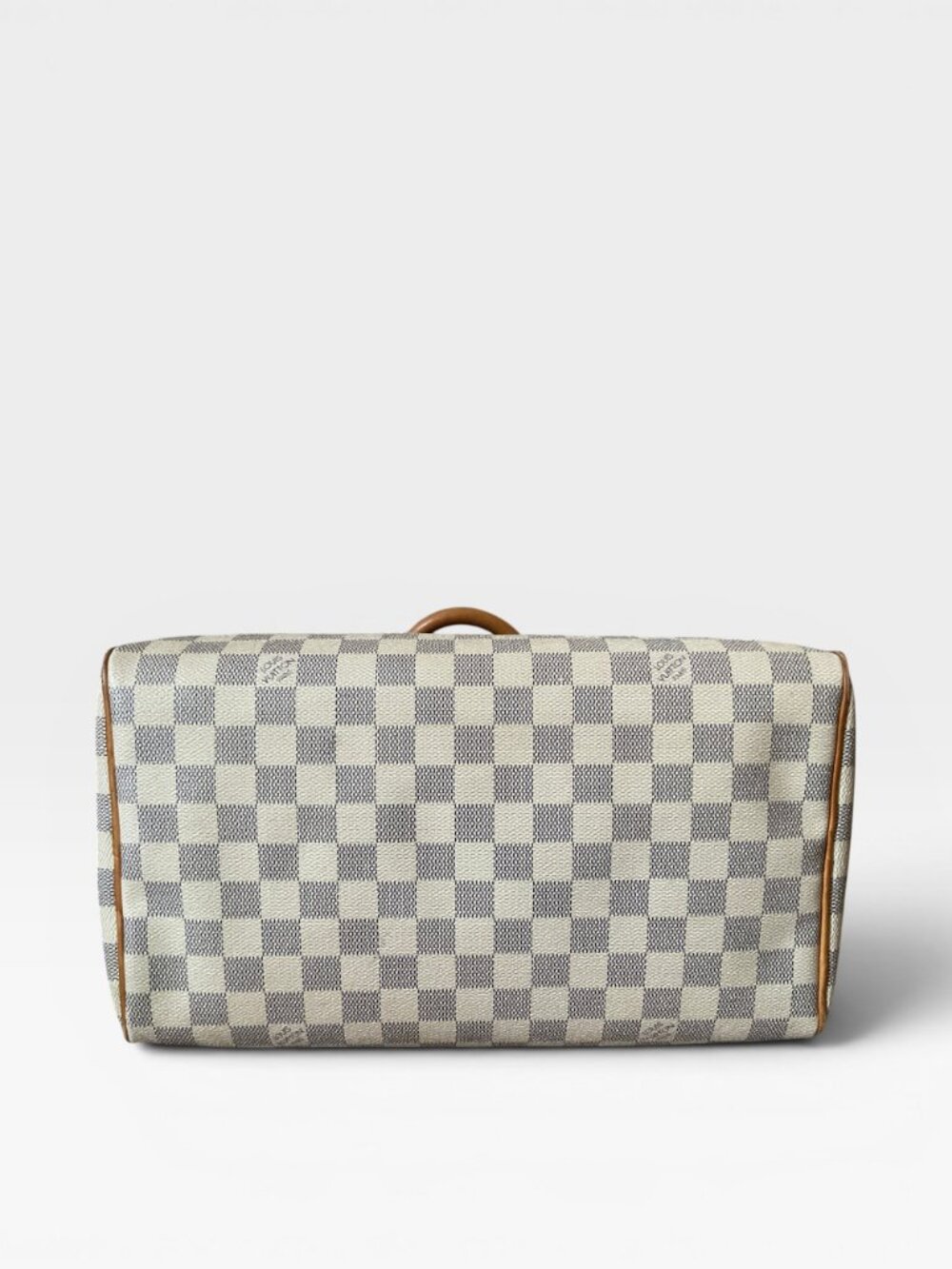 Louis Vuitton Speedy 30 Damier Azur White/Light Blue Checkered Satchel Handbag - Picture 3 of 16